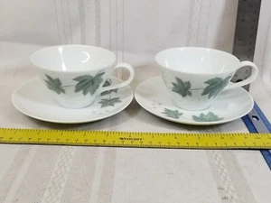 2 Noritake Tea Cups and Saucers Wild Ivy Cook'n Serve China 102 - Picture 1 of 3