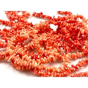 Natural Pink Coral Gemstone Branch Beads Size Approx 8-10mm Strand 16" Long - Picture 1 of 5