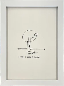 James Jarvis 'I Wish I Was A Meme' Signed Original Ink Paper Graffiti Art Framed - Picture 1 of 2