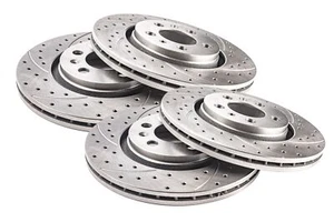 4 Sport Brake Discs Front GT0824 + Rear GT0808 For Honda CIVIC VI 1.8 1995-2001 - Picture 1 of 9