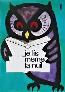 Original vintage poster OWL BOOK READING AT NIGHT 1957 Piatti - Picture 1 of 1