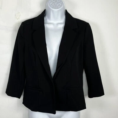 Blazer Love Scarlett Petite para mujer talla PS negro chaqueta de un botón Foto 1 de 4