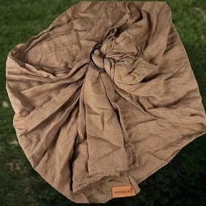 NEU Wildvogel Weide 100% Leinen Ring Tragetuch Babytrage Halstuch Natur Atmungsaktiv - Bild 1 von 9