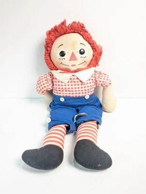 Винтажная кукла Raggedy Andy Knickerbocker оригинальная 1965 - 16 дюймов ностальгические мультфильмы MCM - Изображение 1 из 4