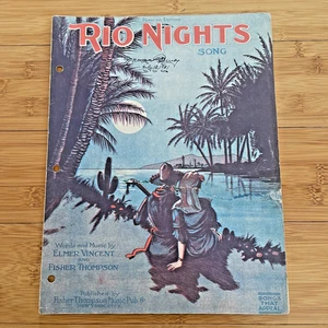 Vintage Noten - Rio Nights Song - 1920 Dreamy Waltz - Vincent & Thompson - Bild 1 von 4