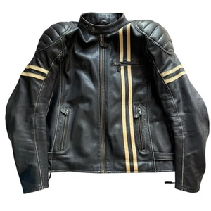 Halvarssons Leather Motorcyle Jacket 54 UK44 Black Full Armour - Picture 1 of 12