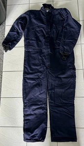 National Safety Apparel ARC RATING 55 cal/cm' Navy FR Lined Coverall XL 32” NWOT - Picture 1 of 17