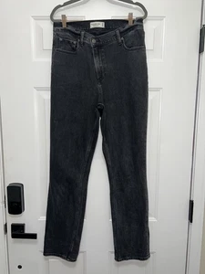 Abercrombie Jeans Women The 90s Slim Straight Ultra High Rise Black 30 | 10 - Picture 1 of 5