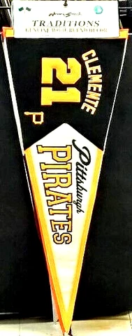 Pittsburgh Pirates Roberto Clemente #21 Winning Streak Wool Pennant - MLB Cover