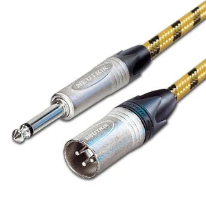 Vintage Mono Klinke auf Stecker XLR Kabel. Gitarren/Mixer/DI-Kabel. Neutrik NC3MXX - Bild 1 von 2