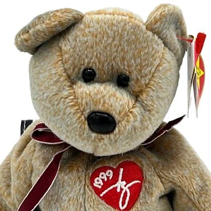 Beanie Baby TY ORIGINAL Retired P.E. Pellets 1999 SIGNATURE BEAR - Picture 1 of 11