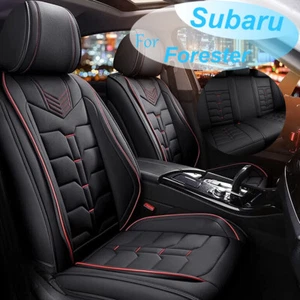 For Subaru Forester 2000-2024 Car 5 Seat Cover Cushion Pad PU Leather Full Set - Picture 1 of 8
