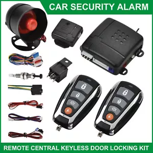 Car Alarm Auto Remote Control Central Locking Door Lock Kit Keyless Entry System - Picture 1 of 12