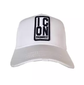 Dsquared2 Gorra de Béisbol Sombrero BCM0712 05C00001M072 Hombre ICONO Blanco - Imagen 1 de 6