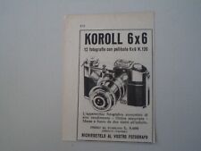PICCOLA advertising Pubblicità 1951 KOROLL 6X6