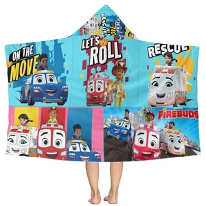 Toalla de playa Toalla de baño para Firebuds Poncho con capucha para niño niña niño surf natación - Imagen 1 de 9