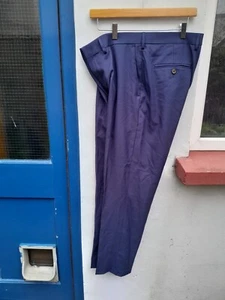HAGGER dress pants 34W 30L navy blue slim fit in VGC clean but need an iron - Picture 1 of 6