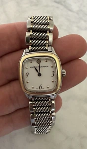 David Yurman Womens Thoroughbred Watch Stainless Steel Gold White Dial Quartz - Picture 1 of 7
