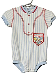 Vintage Buster Brown 12 Months Baseball Pup League Bodysuit One Piece Boys - Picture 1 of 12