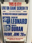 Sugar Ray Leonard Vs. Roberto Duran June 20, 1980 PPV Fight Poster