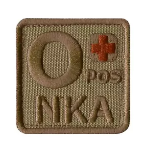 o+ OPOS NKA blood type coyote tan NKDA morale tactical combat army patch - Bild 1 von 2