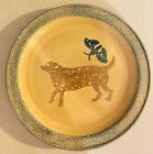 Pair Of  Pfaltzgrff Charger Plates Dog & Butterfly Museum Of American Folk Art