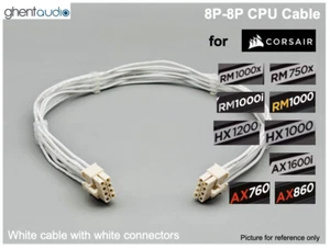 π24" White CPU 8P Cable for Corsair Type3 / Type4: RM1200x, HX1000, HX1200i - Afbeelding 1 van 1