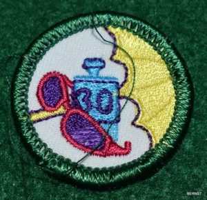 GIRL SCOUT WORLDS TO EXPLORE BADGE - GREEN - FREE SHIPPING - Picture 1 of 2