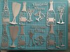Craft Room Clearout,Die Cut Shapes,Silver Tone Bottles,Glass,Words Card Toppers
