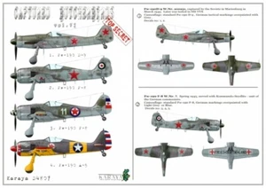 1/48 Karaya D4807 Captured Butcherbirds (Fw-190) vol.VI decals - Picture 1 of 2