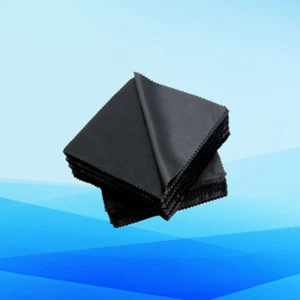 100 Pcs Black Microfiber Cleaning Cloth Eyeglass Cleaning Cloths - Picture 1 of 11