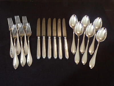 Robbe & Berking Modell NAVETTE Menübesteck 6 Personen 18 Teile Silber 90er TOP - Bild 1 von 4