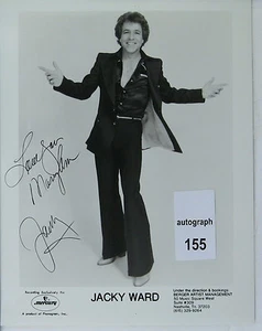 Fotografía vintage autografiada original de Jacky Ward estrella de la música country en blanco y negro - Imagen 1 de 6