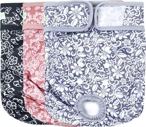 Luxury Washable Reusable Dog Diapers (Stylish Pattern) - Female Dog Diapers, (S) - Picture 1 of 7