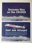 2/2006 PUB BOMBARDIER CRJ900 ATLASJET LOW COST AIRLINE ORIGINAL AD
