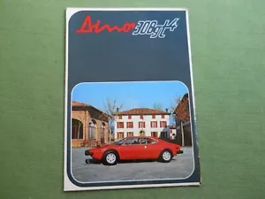 FOLLETO DE VENTA ORIGINAL Ferrari usado DINO 308GT4 con INSERTO Inglés/Italiano - Imagen 1 de 12