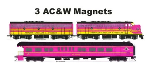 3 imanes Andy Fletcher Aberdeen, Carolina & Western F9A&B y San Marino - Imagen 1 de 1