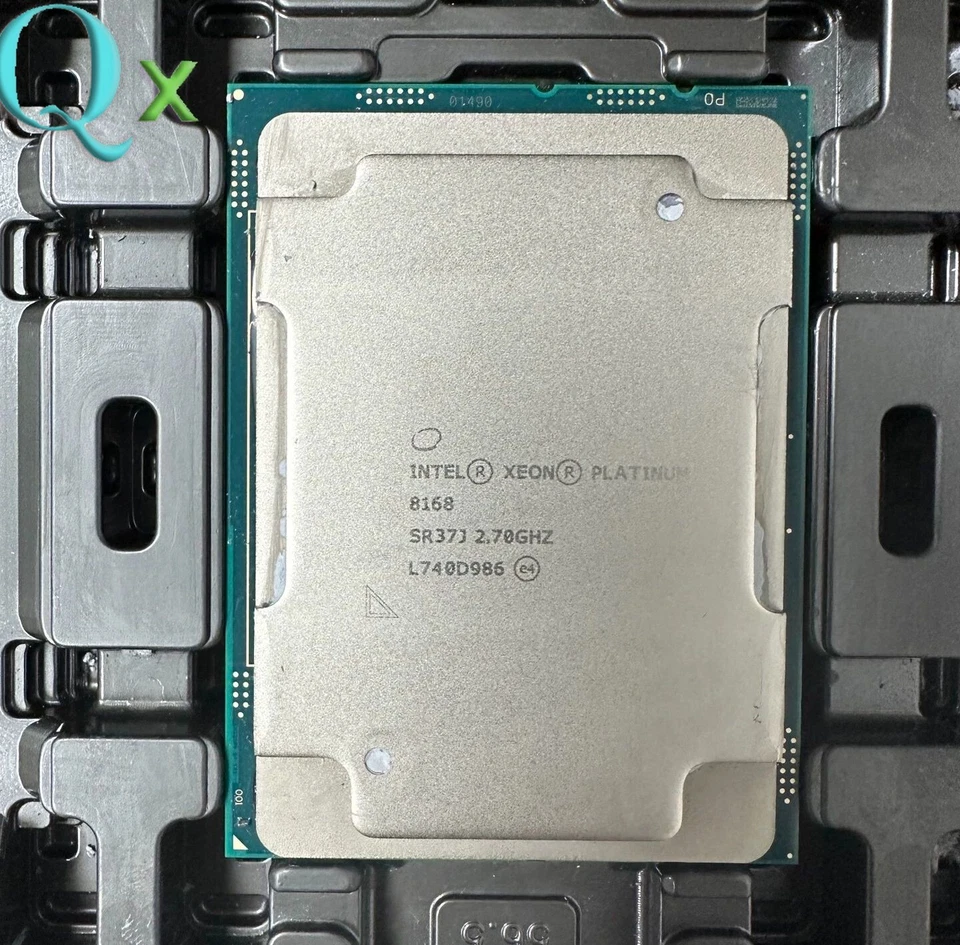 Used Intel Xeon Platinum 8168 LGA3647 CPU Processor SR37J 2.7GHz 24Core 48Thr  - Image 1 of 1