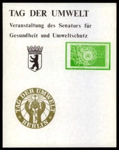 BERLÍN BLOQUE CONMEMORATIVO 1973 DÍA DEL MEDIO AMBIENTE PAPEL TINA ¡LIMITADO!! ¡RARO! m5507 - Imagen 1 de 2
