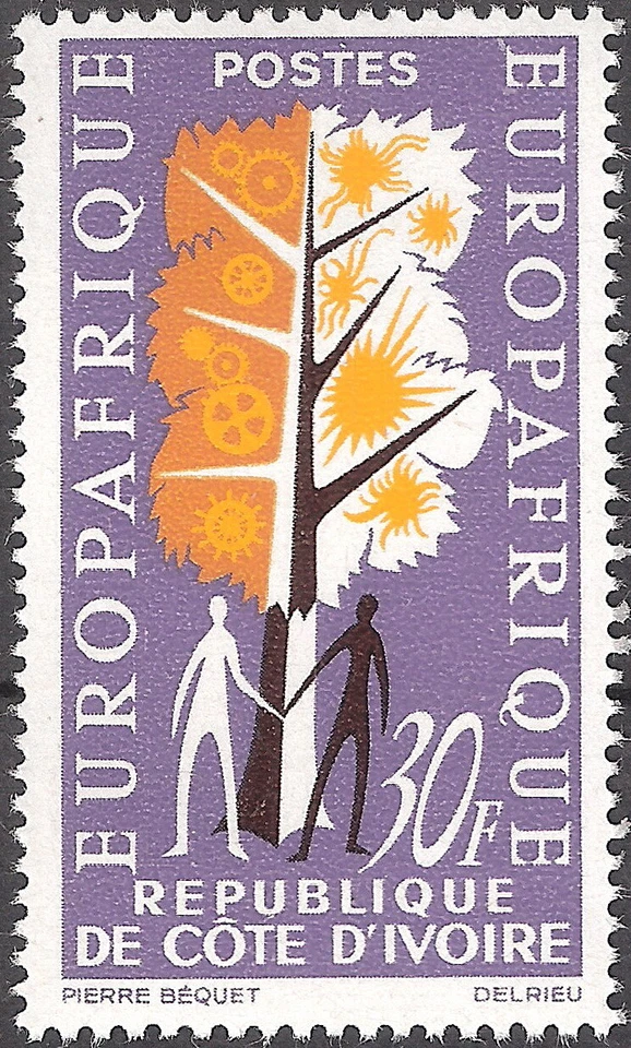 Costa de Marfil 1964 Europafrique Cooperación Europea Africana MNH (SC# 217) Foto 1 de 1