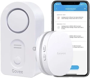 Govee Wassermelder, 100 dB einstellbarer Audio-Alarmsensor, empfindlich 1er-Pack - Bild 1 von 10