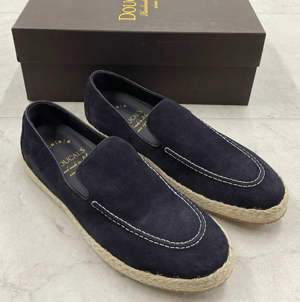 Nuevas alpargatas de gamuza Doucal's para hombre en azul marino talla: 40 (US 7) Foto 1 de 4
