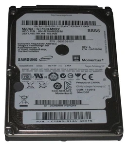 Disco duro interno Samsung Momentus 750 GB 2,5" HDD 8 MB ST750LM022 HN-M750 MBB - Imagen 1 de 1