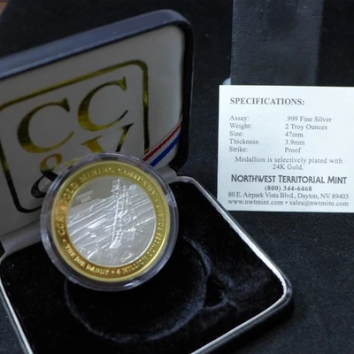 Northwest Territorial Mint 2002 CC&V Gold Mining Co. 2oz Silver Round Box & COA - Image 1 of 4