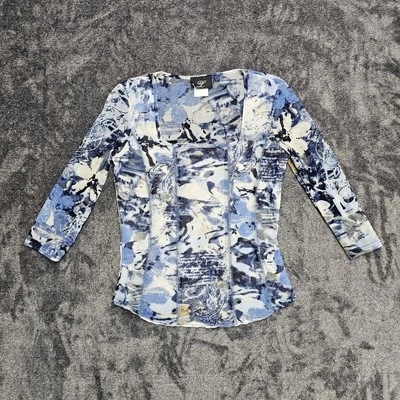 Top floral de malla vintage Y2K años 90 caprichoso hada grunge para mujer XS/S estilo corsé Foto 1 de 4