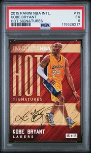 2015 PANINI NBA INTERNATIONAL HOT SIGNATURES FACSIMILE #13 KOBE BRYANT PSA 5   - Picture 1 of 2