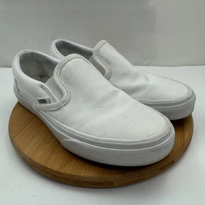 Vans Off The Wall Skate Shoe Unisex M4/W5.5 White Canvas Classic Slip-On 508731 - Picture 1 of 10