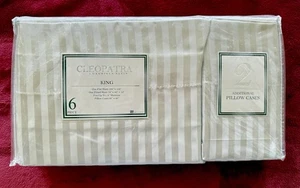 Cleopatra King Satin Sheet Set- 6 Piece Luxury Bed Sheets New - Picture 1 of 3