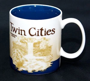 Taza de café Starbucks Twin Cities 16 oz Global Icon fecha 2009 - Imagen 1 de 1