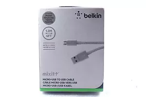 Belkin 4-Foot MIXIT Metallic Silver Durable Micro USB Cable for Android devices - Bild 1 von 3